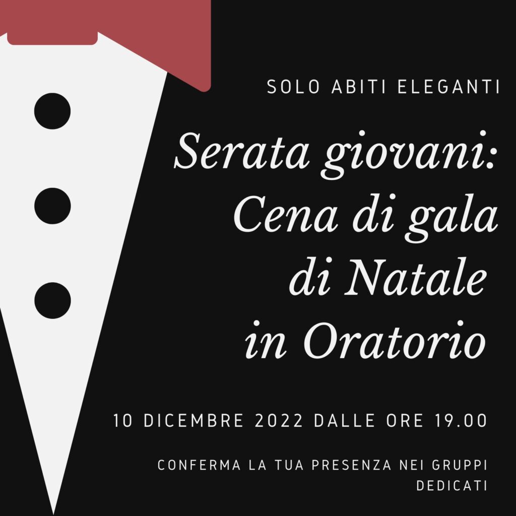 2° Serata Giovani - Cena di Gala di Natale - 10/12/2022