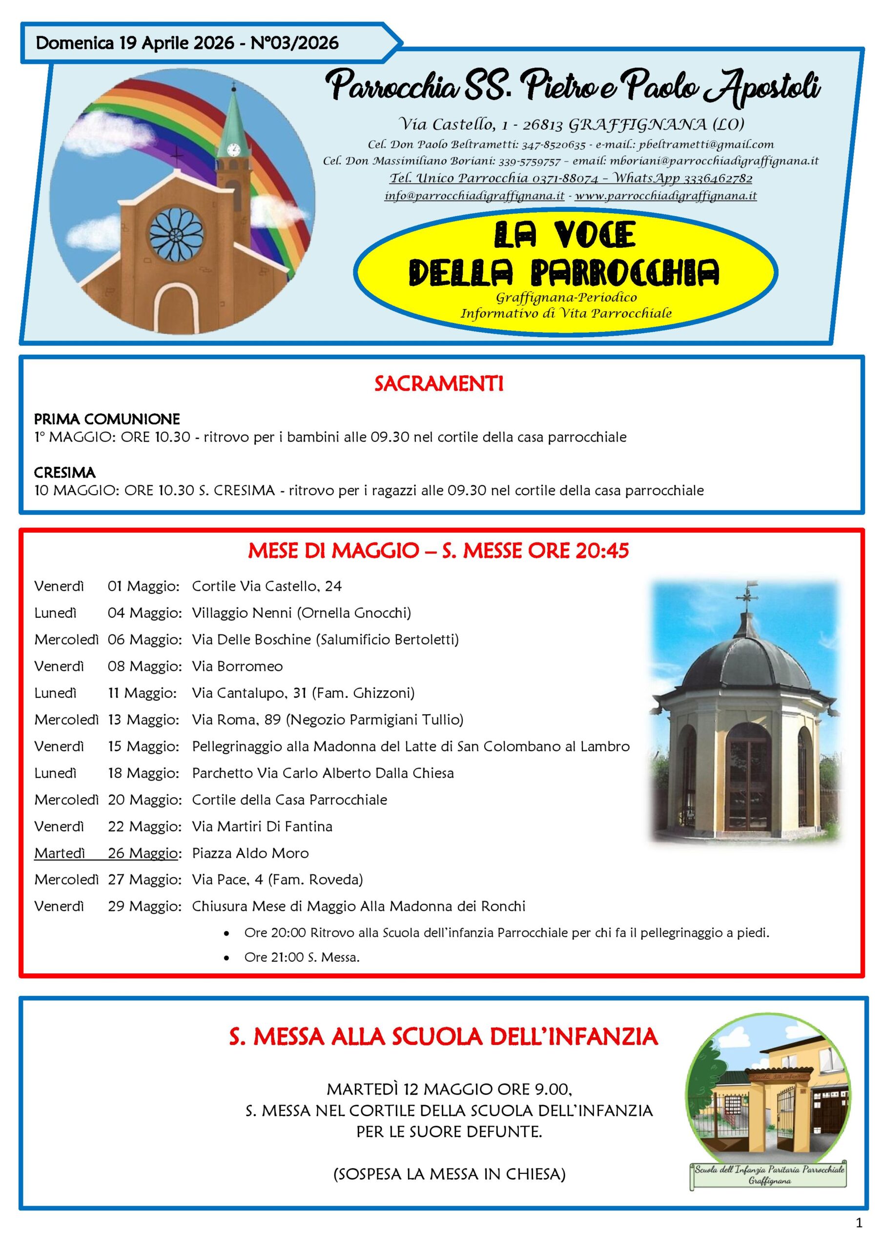 03 Dal 19.04.2026 al 31.05.2026